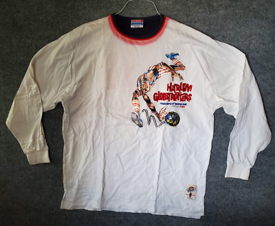 80s PLATINUM FUBU ハーレムグローブトロッターズ ゲームシャツ Platinum Fubu Shirt Mens XL White Harlem Globetrotters Basketball
