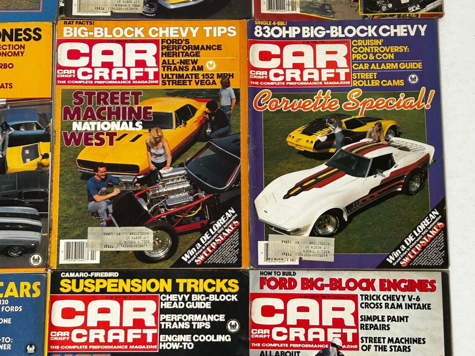 CAR CRAFT Performance Magazine 1980 1981 1982 9pc Lot Enthusiast Muscle Hot Rod
