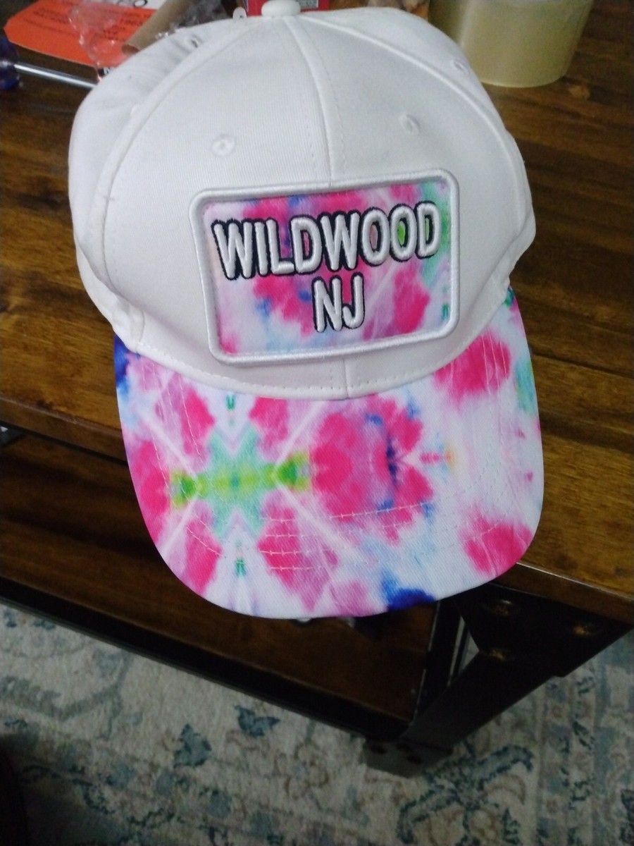 Wildwood New Jersey NJ StrapBack Hat Cap Floral Print Beach Rare