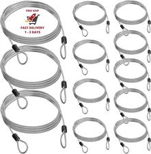 Paquete de 12 candados de seguridad para equipaje con presillas de 1,2 m y 3 mm