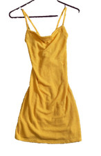 Urban Outfitters UO Yellow Strappy Back Bodycon Sleeveless Mini Dress  NEW