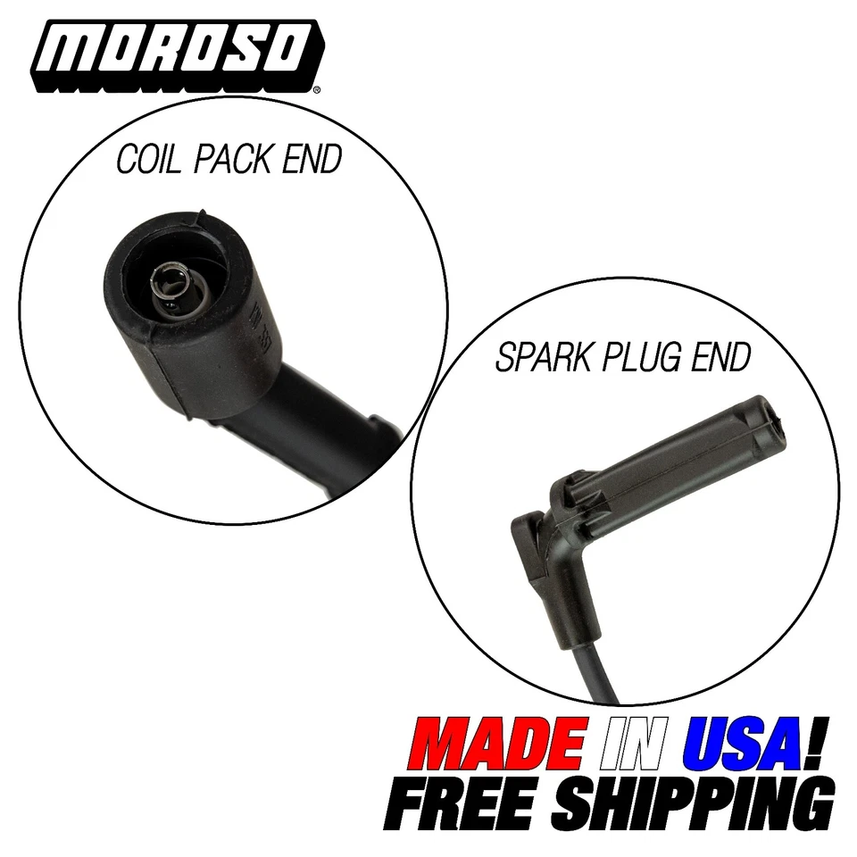 LS SPARK PLUG IGNITION WIRE MOROSO 9.75" CHEVY GMC CADILLAC 4.8L 5.3L 6.0L 6.2L - Image 3 of 4