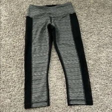 90 degrees by reflex gray black mesh legging size small textured