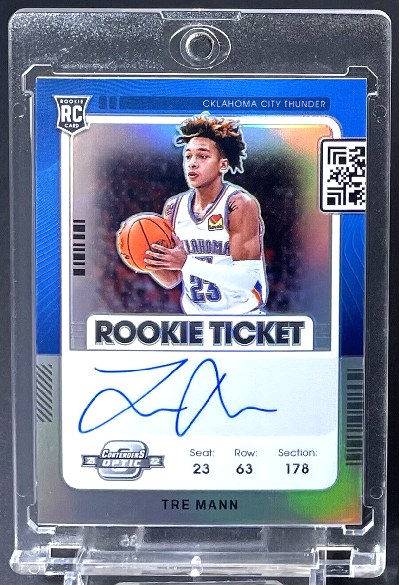 Tre Mann 2021-22 Contenders RC Rookie Ticket Premium Silver Prizm 