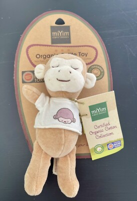 Miyim 7 '' Monkey Simply Organic Cotton Knit Plush Stuffed Animal NWT  HS908 2008