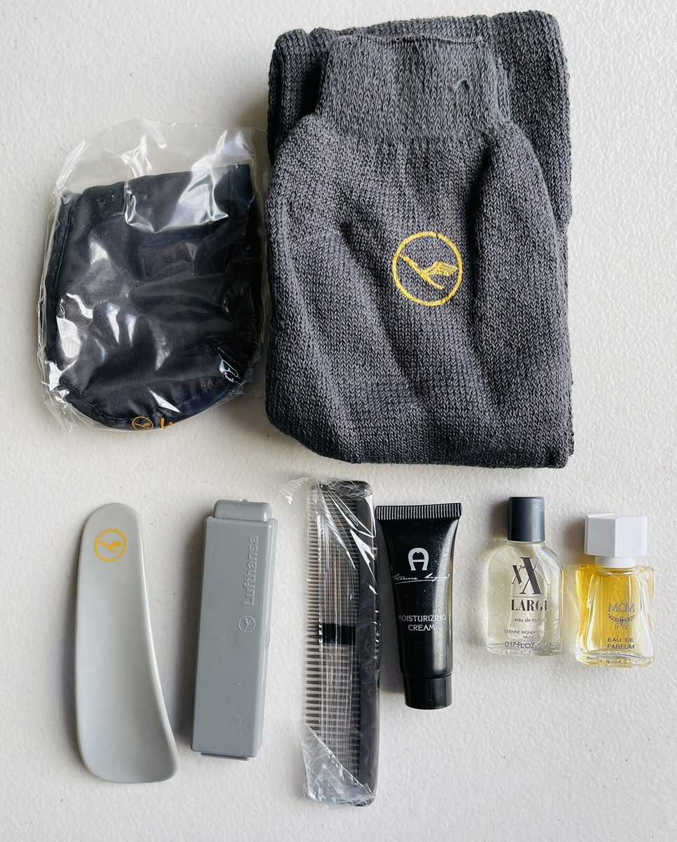 Lufthansa Airlines Amenity Kit - Gray Nylon Clamshell-style | eBay