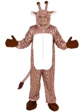 GIRAFFE  OFFEN BRAUN  EINHEITSGRÖSSE L -XL KOSTÜM FASCHING KARNEVAL