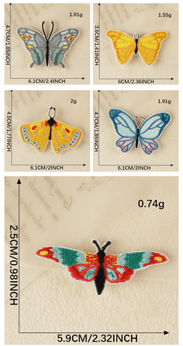 10PCS Embroidery Patches Self Adhesive Butterfly Patch Sew on Applique DIY Craft - Picture 17 of 29
