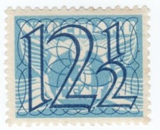 1940 Netherlands - Numeral Stamps of 1926-1927 Surcharged - 12 1/2 Cent Stamp