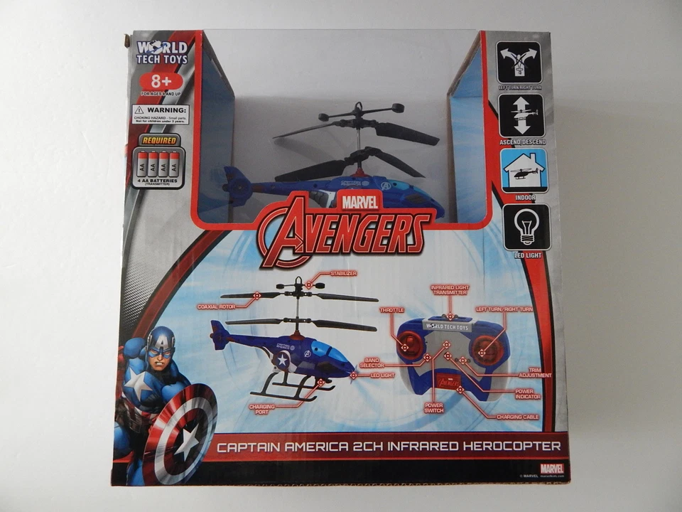 WorldTech Marvel Avengers 2ch Infrared Herocopter New - Image 2 of 4