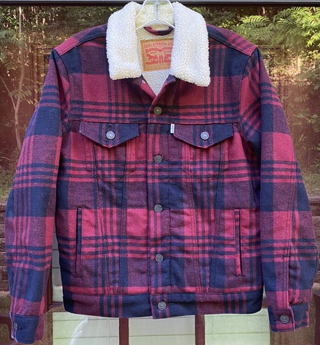 Levis Premium Trucker Buffalo Plaid 