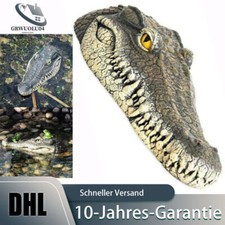 Krokodil Schwimmtier Teich Kunstharz Aligator für Pool Teich Garten Terrasse