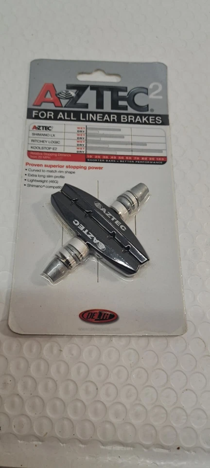 Pastillas de freno roscadas aztecas para bicicleta, 2 zapatas/pastillas de freno Foto 2 de 4