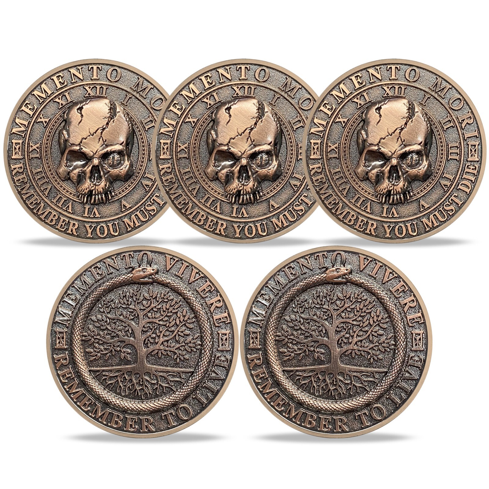 5 Pcs Memento Mori Coin Challenge Coin Daily Stoic Reminder Token You Must Die!!