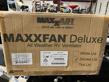 Maxx Air MaxxFan Vent Fan Deluxe 10 Speed with Thermostat Remote 7500K Smoke