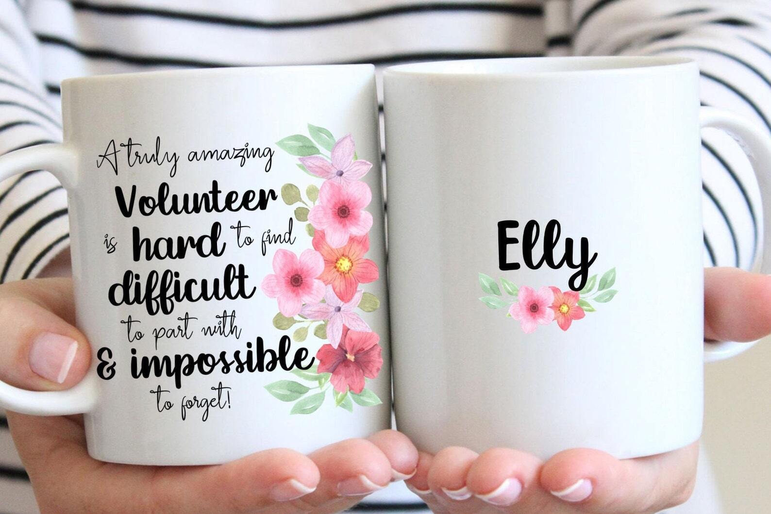 Personalized Volunteer Gift For Women Volunteer Mug Appreciation Gift Thank You