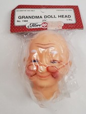 Plastic Grandma Heads Lot Of For Doll Puppet Making Crafts Fiber Craft