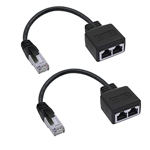 GINTOOYUN 2 adattatori RJ45 maschio a femmina doppio adattatore (20,77 (z5i)