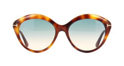 Tom Ford MAXINE FT 0763 Light Havana/Green Shaded (53P  display picture 3