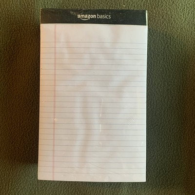 Amazon Basics 5 x 8 Lined Pad. White. 12 Pack. New Sealed