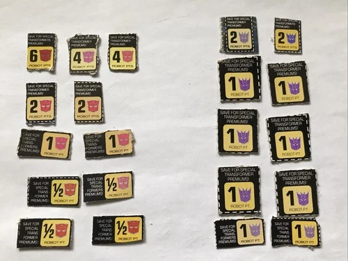 Vintage 1980s Hasbro Transformers Special Offer Robot Points Lot