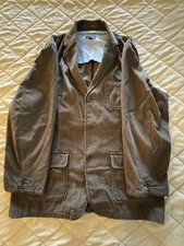 Lands End Men s XL Corduroy Blazer Brown 3-Button Patch Pocket Sport Coat