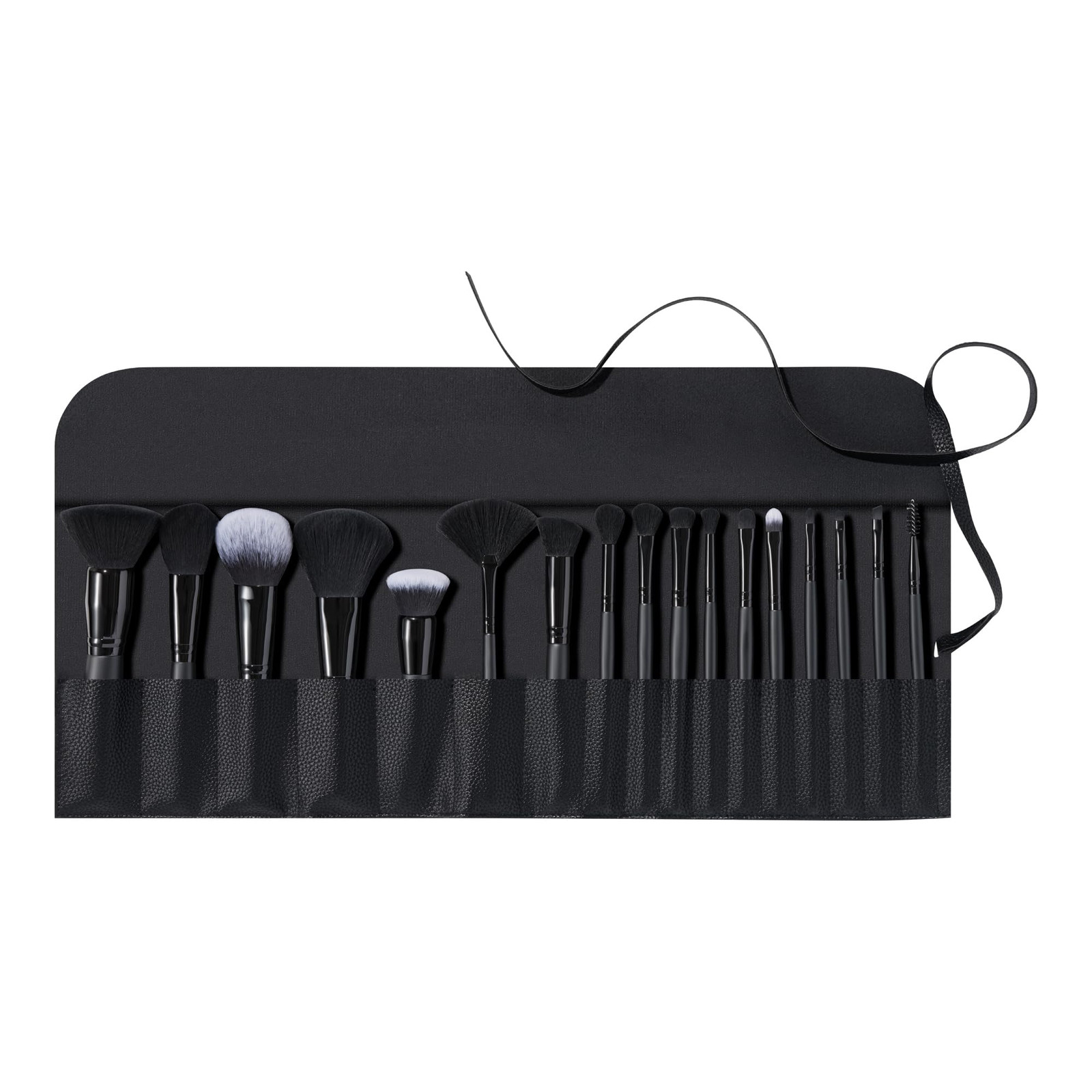 e.l.f. Ultimate Makeup Brush Set & Travel Roll, 17-Piece Brush Kit, Brushes F...