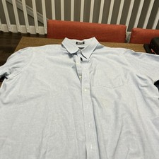 Jonathan Quale Mens Shirt Size Blue Short Sleeve Pocket-Made In USA-Size 20 Tall