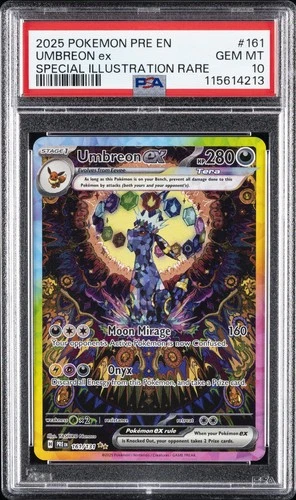 2025 POKEMON PRE EN-PRISMATIC EVOLUTIONS #161 UMBREON EX PSA 10