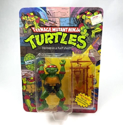 Raphael Vintage TMNT Ninja Turtles Figure New 1988 Pop Up Display Unpunched Raph