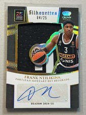 Frank Ntilikina 2024 Crown Royale Euroleague /25 Gold Silhouettes Patch Auto