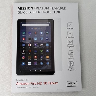 Mission Premium Tempered Glass Screen Protector Amazon Fire HD 10 Tablet