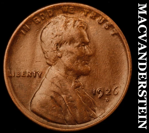 1926-D Lincoln Wheat Cent- Extra Fine Semi Key Better Date #i7143