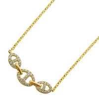 Brillantkette Gold 585 14K Natur Diamanten Marina Design