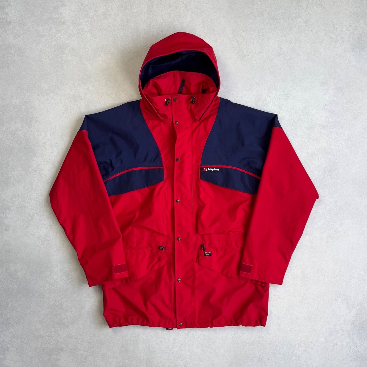 VINTAGE 90s BERGHAUS GENESIS I.A. GORE-TEX JACKET MENS LARGE RED