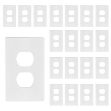 TG Screwless Duplex Wall Plate Covers, Child Safe Receptacle Outlet Covers, Size