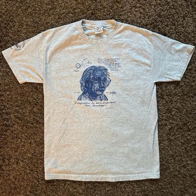 Albert Einstein ''Imagination is more important than knowledge'' Shirt. Size L.