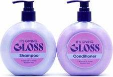 Image of Gloss Shampoo and Conditioner Set 300ml Each | Shine Enhancing Hair Care Duo | 