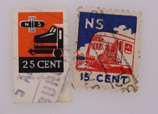 Netherlands NS Railway Parcel Post 15c 25c Used Stamps