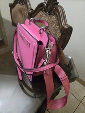 Steve Madden Pink Shoulder Bag with Detachable Strap and Pouch, Designer Accent