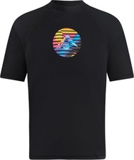 sh1 Kanu Surf Men's Short Sleeve Swim Shirt Black Size 2XL New With Tags