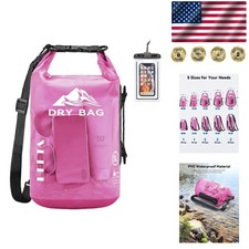 Waterproof Dry Bag 5L for Men  Women - Lightweight Roll Top with Phone Case
