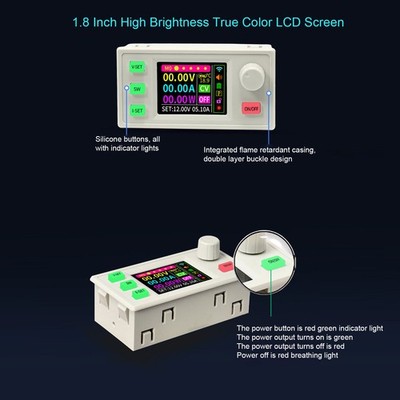 Adjustable Voltage Regulator DC12-90V Input DC0-80V Output 0-50A 4000W 1.8in SET