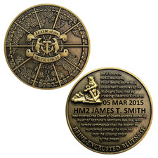 Challenge Coin: Navy Realm of the Artic Circle Bluenose ENGRAVED