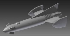 Fireball XL5 3D Printed Model Spaceship Gerry Anderson Rocket Toy Display Figure