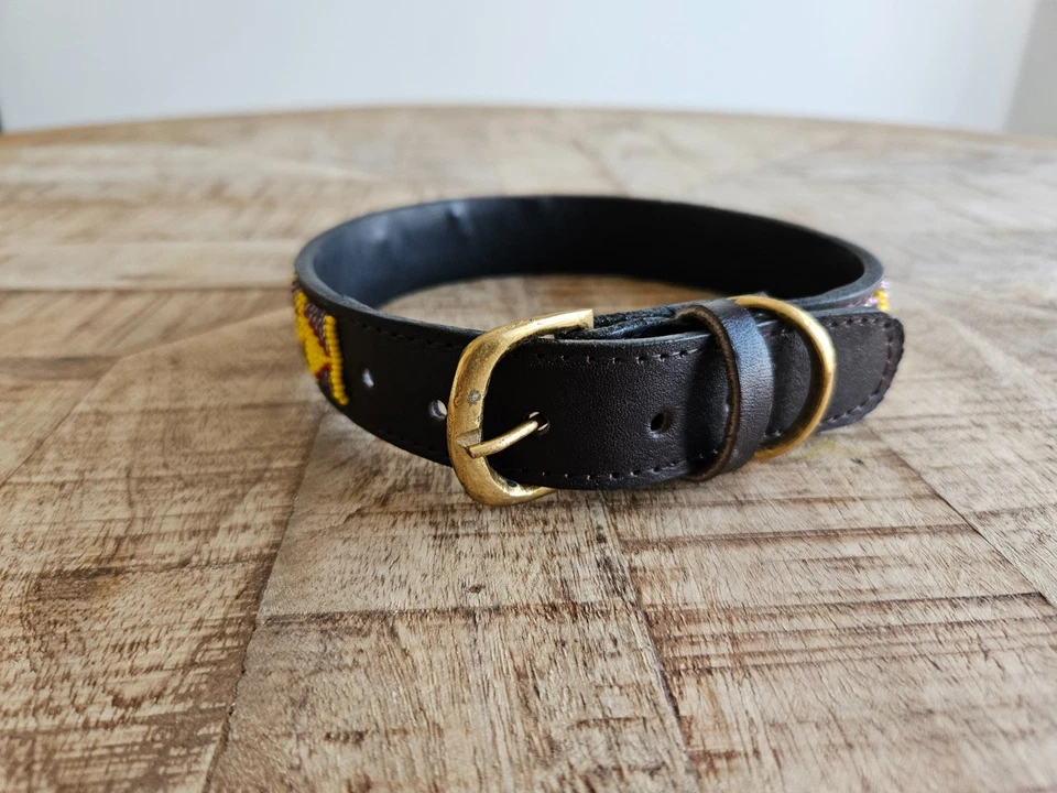 Handmade African Beaded Leather Dog Collar | Maasai Pet Collar | Unique Pet Gift - Image 4 of 4