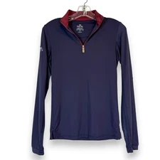 Kastel Denmark Performance Riding Sun Shirt XS Zip Equestrian Long Sleeve Blue