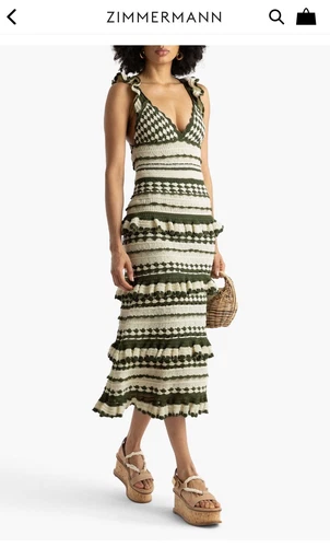 Abito carpentiere taglia 2 linea A nuovo con etichetta Miu Miu D&G Runway