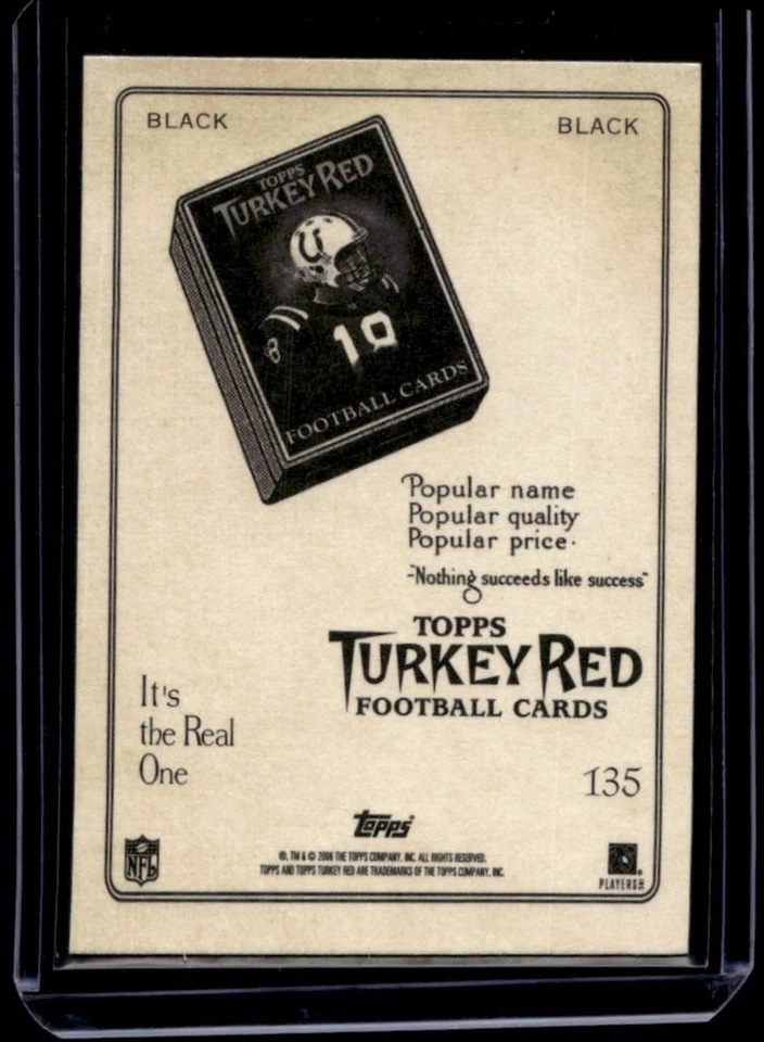 2005 Topps Turkey Red Ben Roethlisberger Black #135a Steelers - Image 2 of 2
