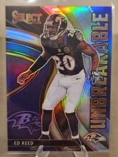 Ed Reed 2020 Panini Select Unbreakable Silver Prizm #U15 Ravens **SHIPS GROUND**